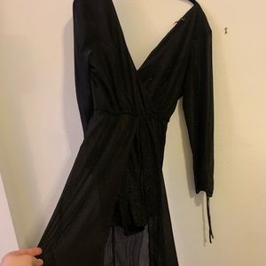Semi formal Black Romper Style Dress